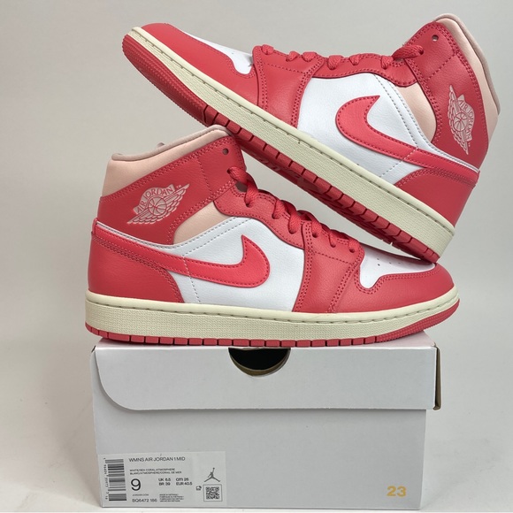 Jordan Shoes - Nike Air Jordan 1 Retro Mid WMNS “Strawberries & Cream” 2023